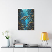 Deep Reef Canyon Turtle Journey Tropical Wall Art & Canvas Print
