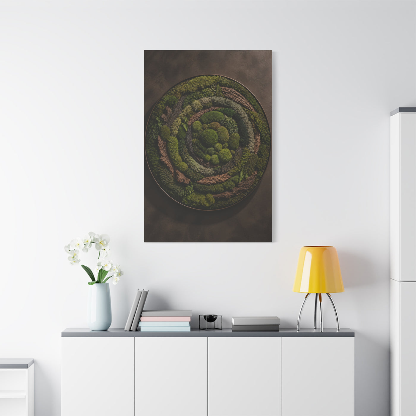 Circular Preserved Moss Relief Wall Art & Canvas Print