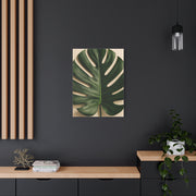Minimal Monstera Leaf Botanical Tropical Wall Art & Canvas Print