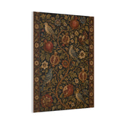 Dark Botanical Pomegranate Heritage Textile Wall Art & Canvas Print