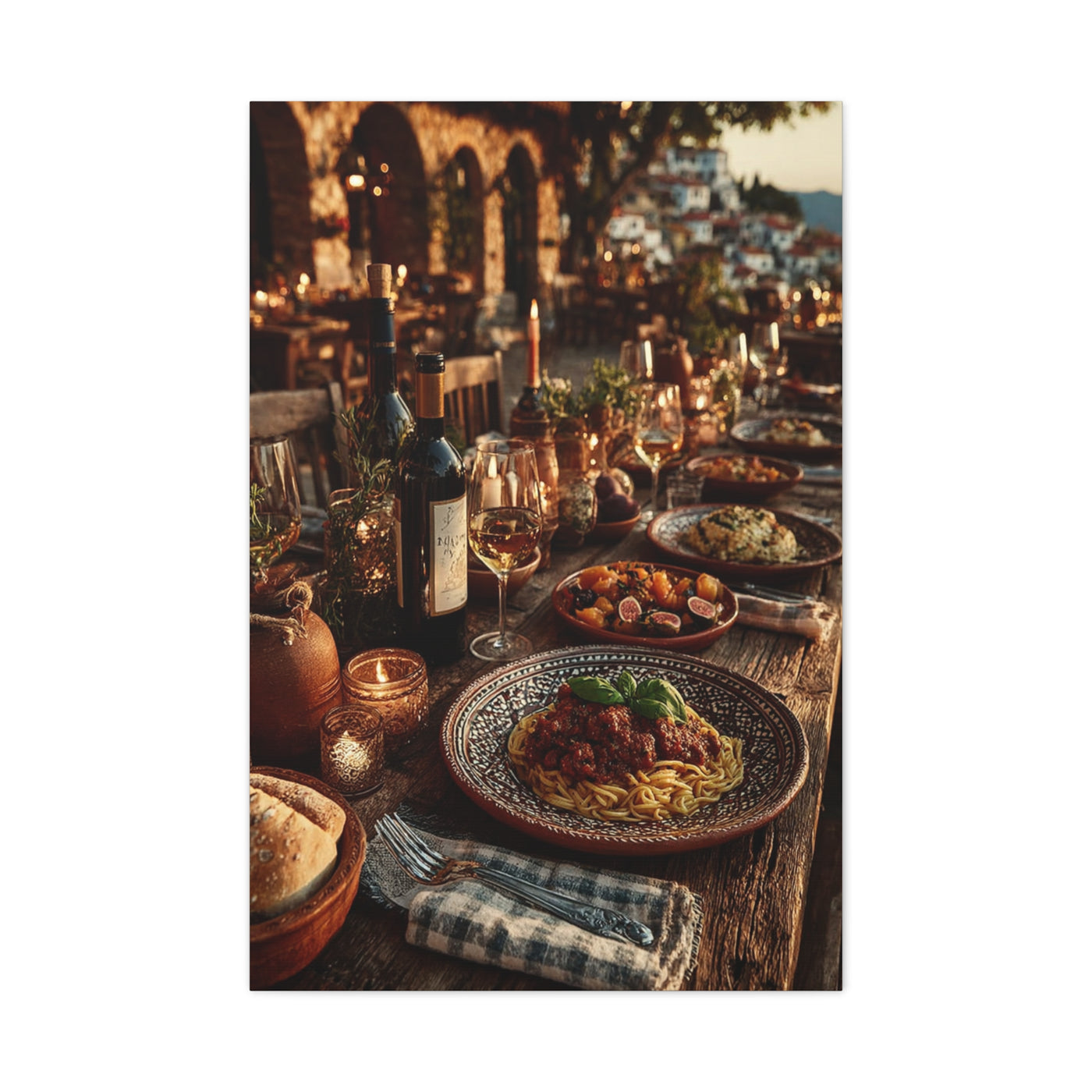 Italian Al Fresco Dinner Table Wall Art & Canvas Print