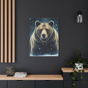 Winter Storm Grizzly Bear Portrait Wall Art & Canvas Prints