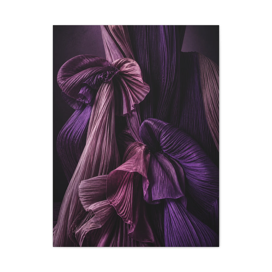 Pleated Silk Sculptural Textile Wall Art & Canvas Print