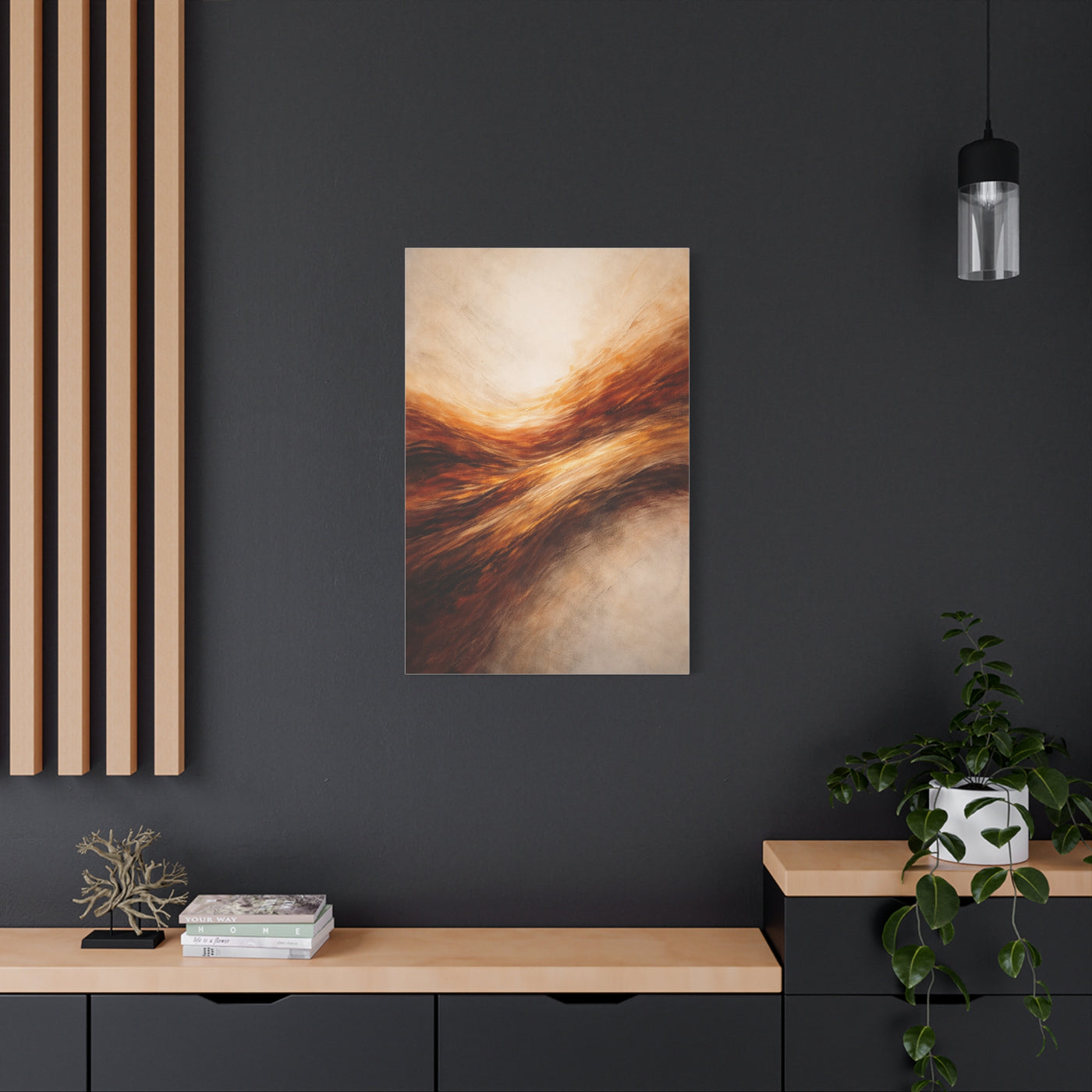 Golden Motion Energy Abstract Wall Art & Canvas Print