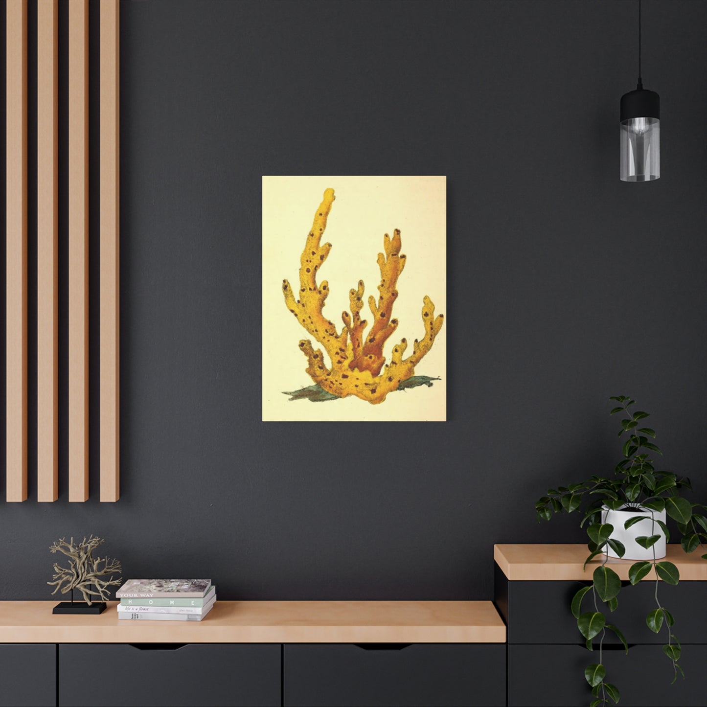 Yellow Shell Stem Painting Wall Art & Canvas Prints