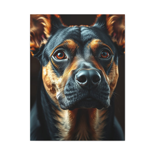 Elite Black and Tan Art Vision Wall Art & Canvas Print