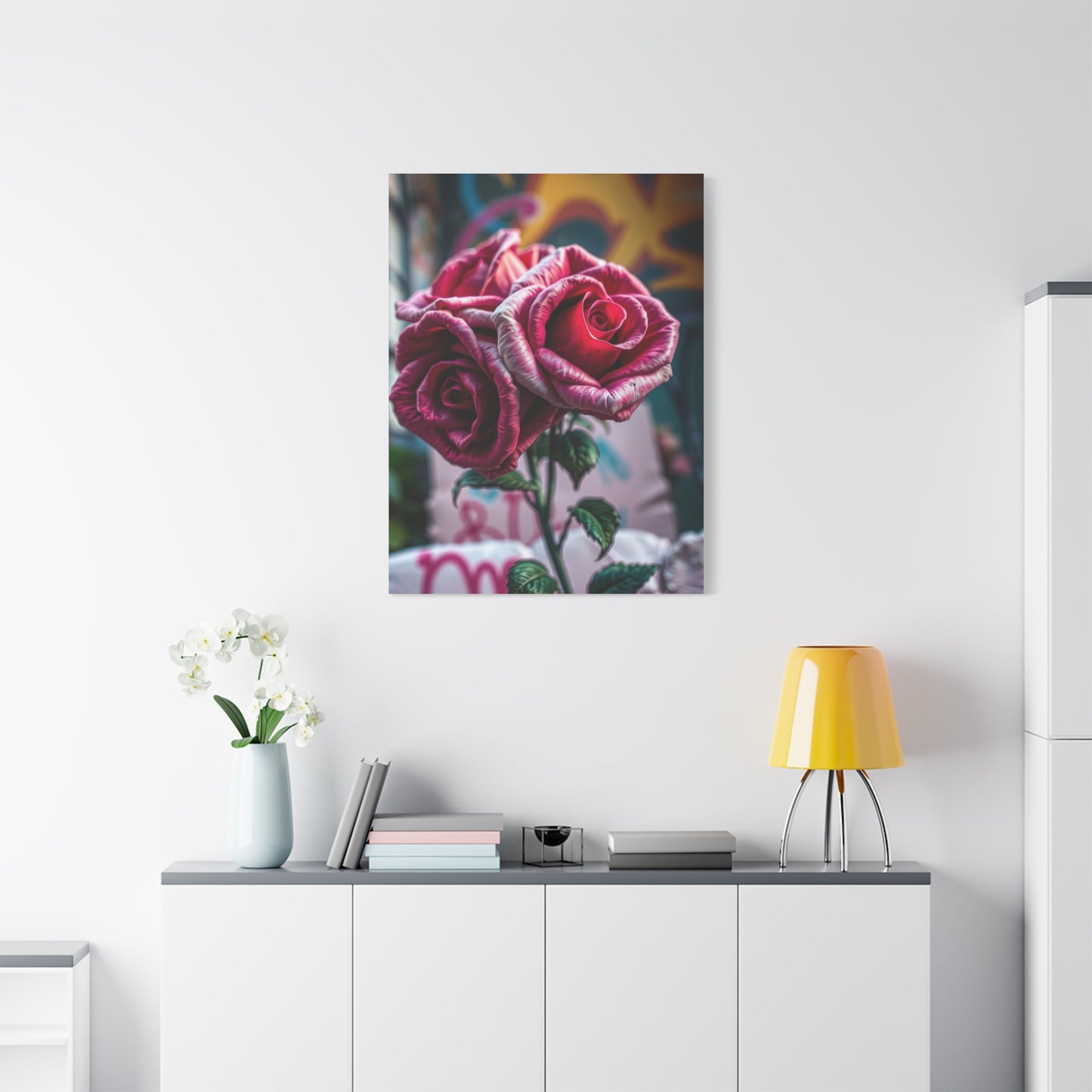 Graffiti Roses Art Premium Canvas 18 Wall Art & Canvas Print