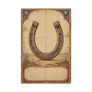 Rustic Horseshoe Frontier Poster Wall Art & Canvas Print