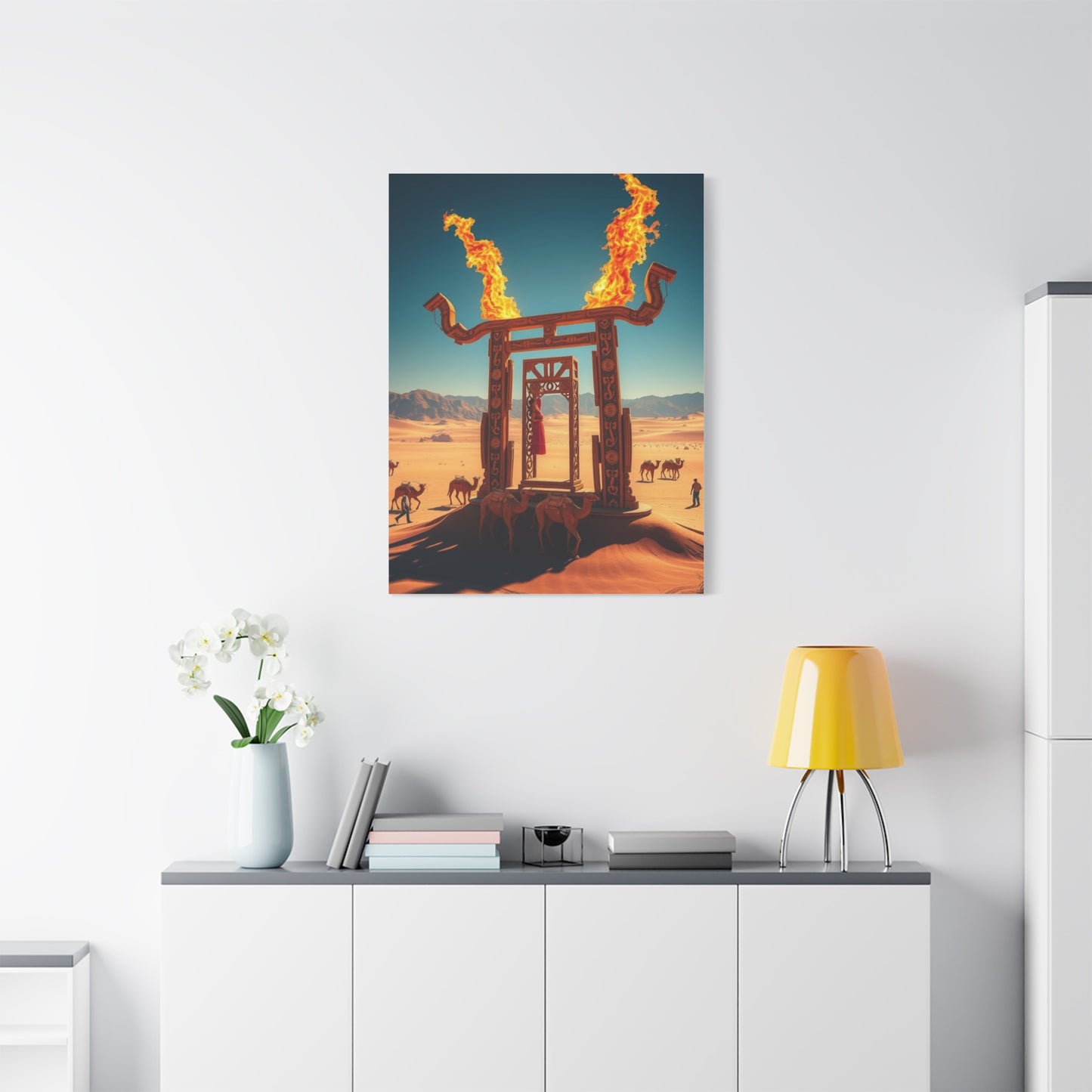 Gilded Sands Impression Wall Art & Canvas Print