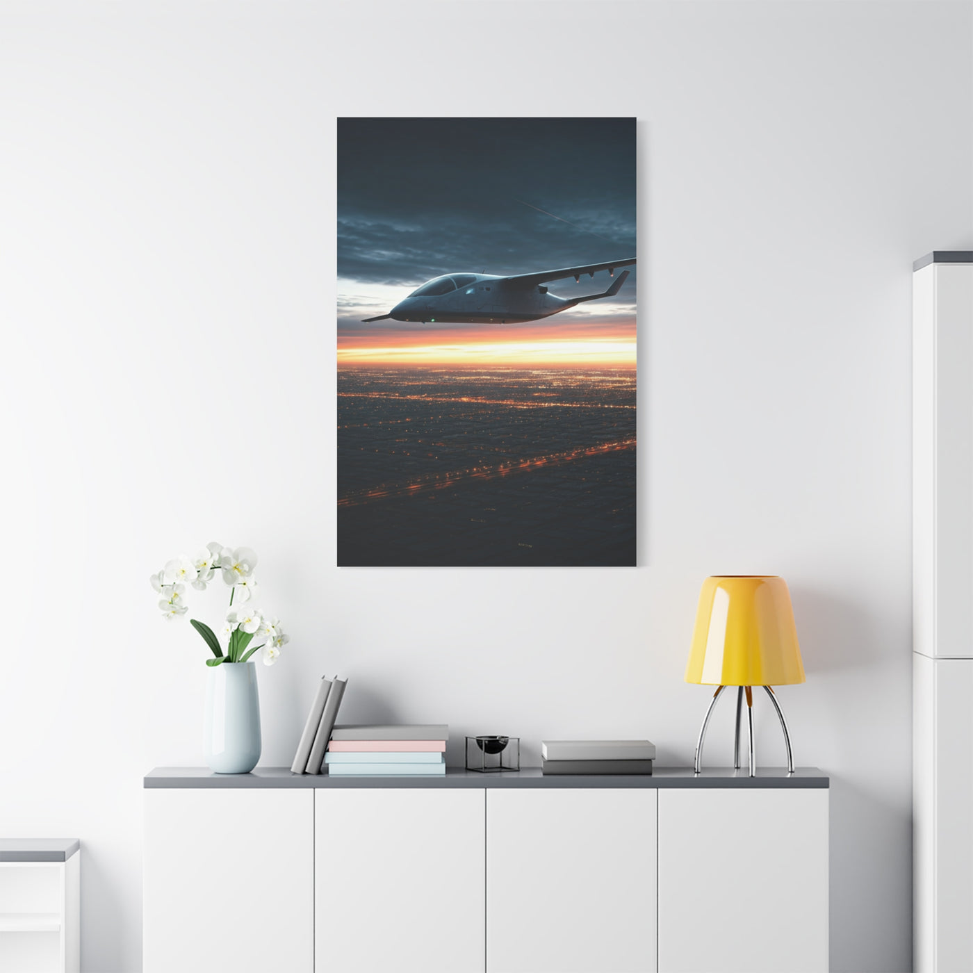 Twilight Cruiser Over Lights Wall Art & Canvas Prints