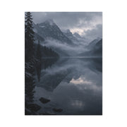 Misty Mountain Lake Reflection Wall Art & Canvas Print