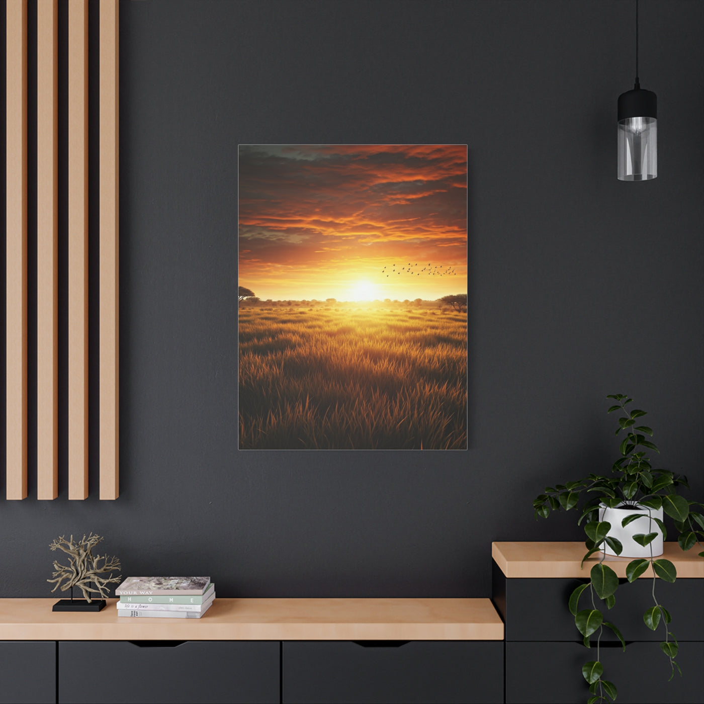 Sunrise Over Wild Grasslands Wall Art & Canvas Prints