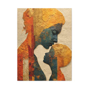 Mother and Child Textured Silhouette Wall Art & Canvas Print