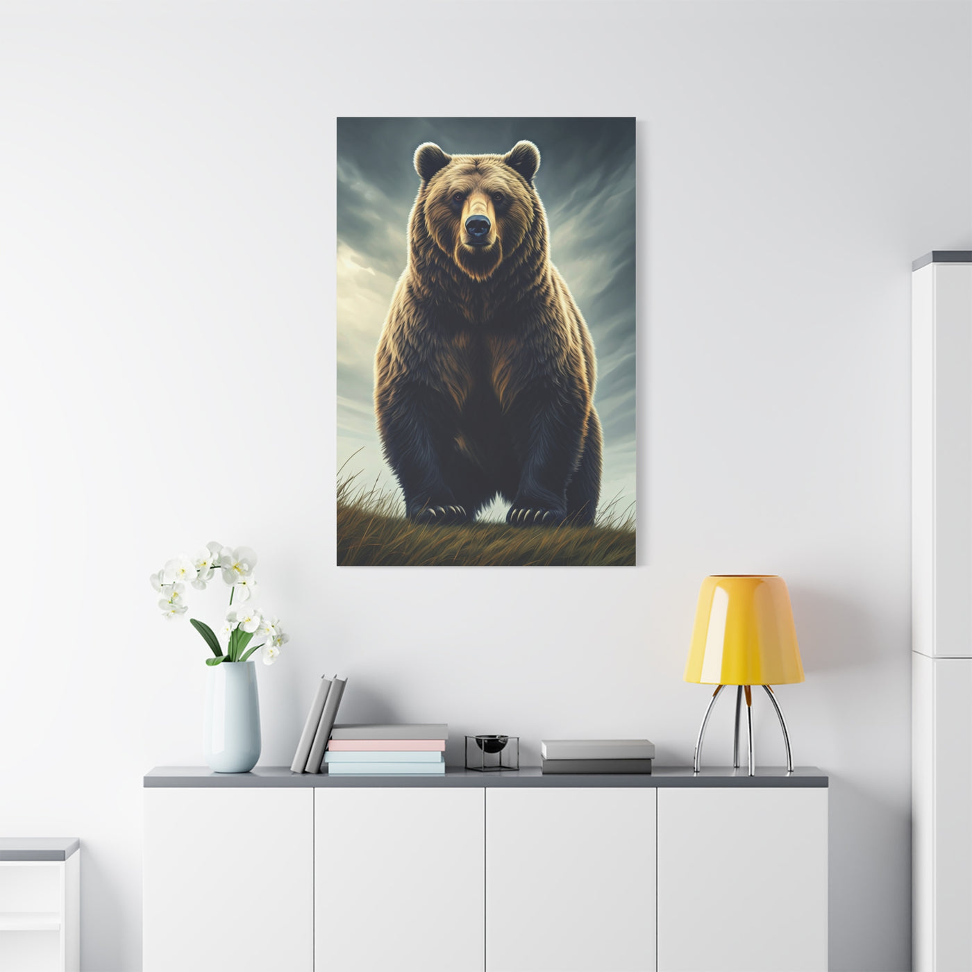 Majestic Grizzly Standing Portrait Wall Art & Canvas Prints
