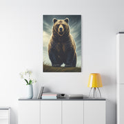 Majestic Grizzly Standing Portrait Wall Art & Canvas Prints