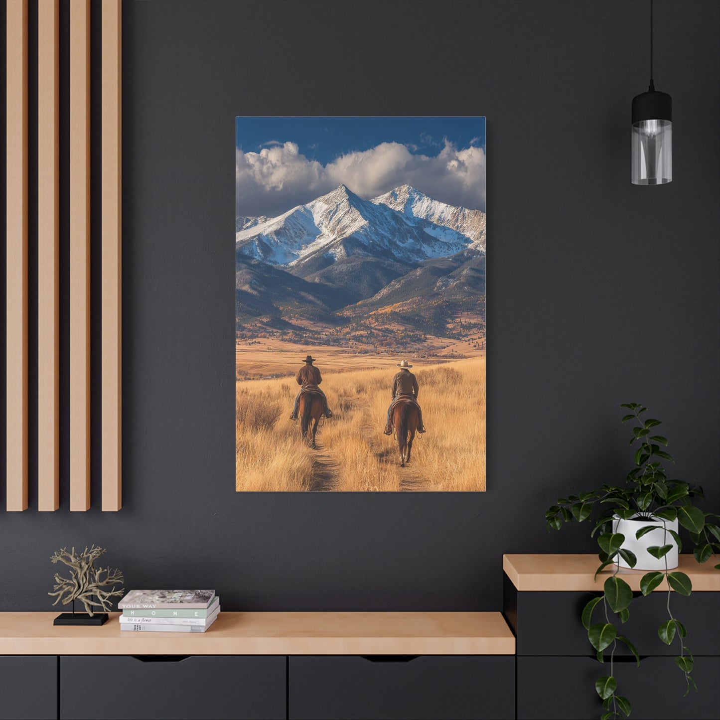 Frontier Riders in the Golden Valley Wall Art & Canvas Print