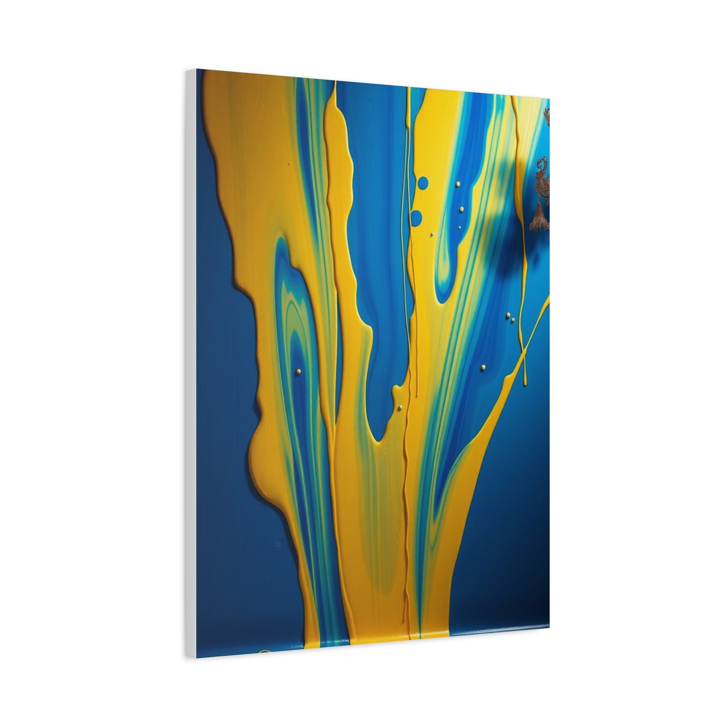 Blue & Yellow Art Premium Gallery Wall Art & Canvas Print