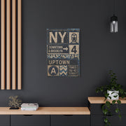 Subway Tile Mosaic Typography Wall Art & Canvas Print