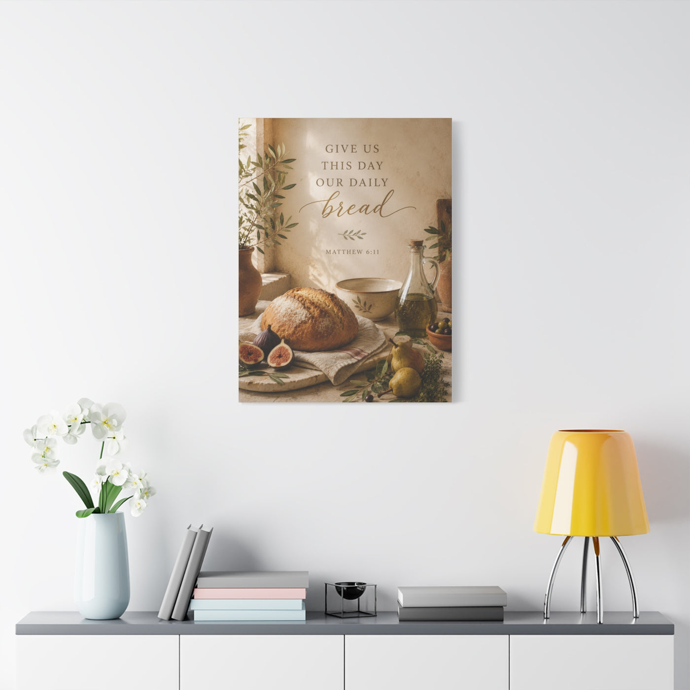 Give Us This Day Our Daily Bread Scripture Wall Art & Canvas Print