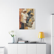 Multi Profile Textured Faces Composition Wall Art & Canvas Print