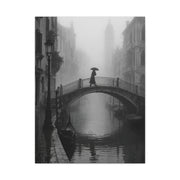 Venetian Bridge Fog Scene Wall Art & Canvas Print