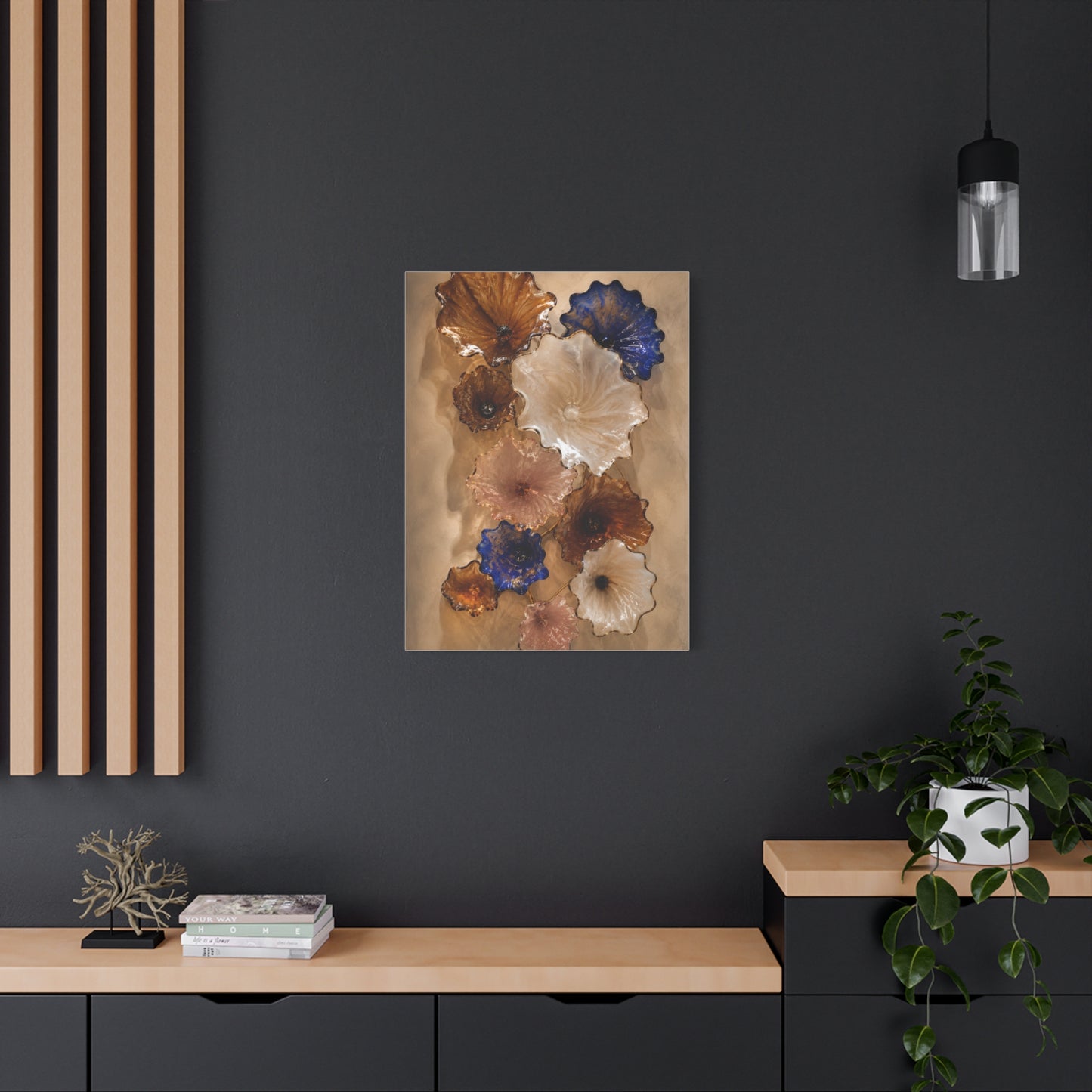 Murano Glass Floral Wall Sculpture Composition Wall Art & Canvas Print