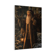 Woodland Lantern Santa Wall Art & Canvas Print