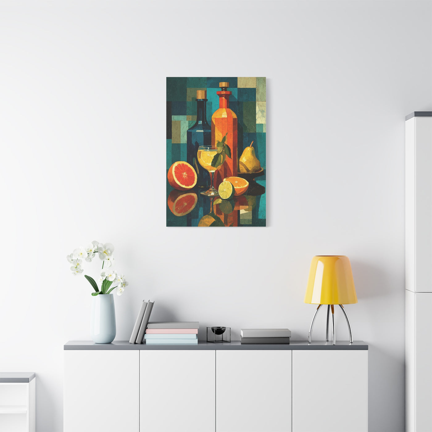 Cubist Dining Still Life Wall Art & Canvas Print
