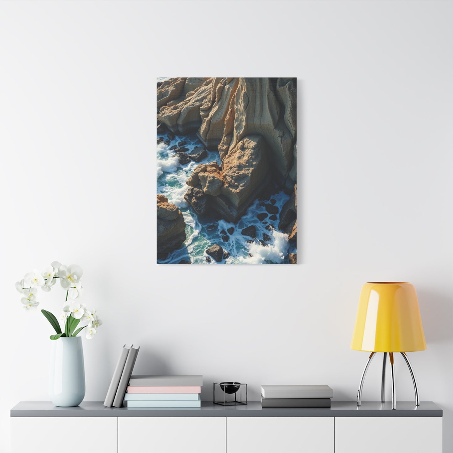 Shoreline Symphony Painting Wall Art & Canvas Print