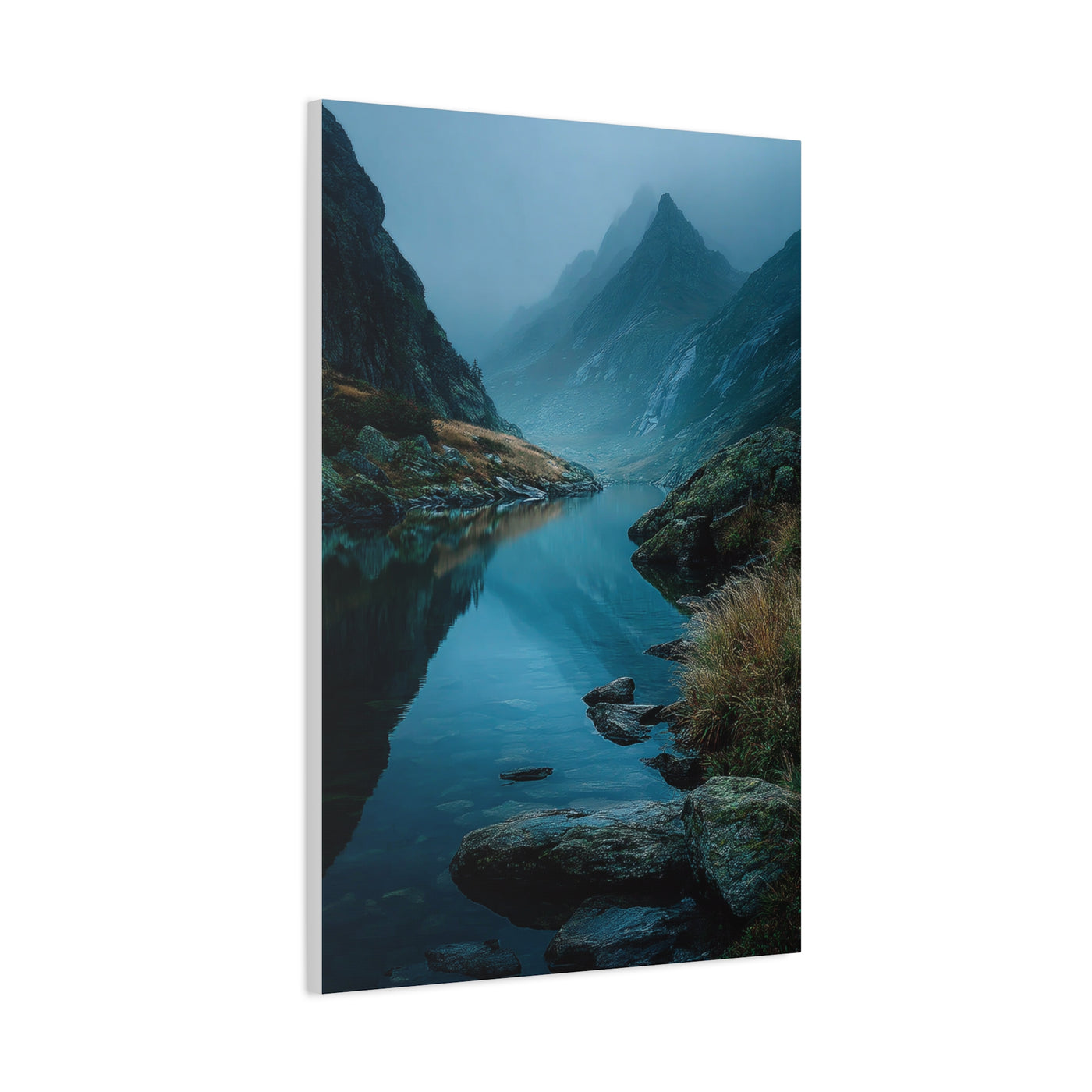Misty Mountain Reflection Wall Art & Canvas Print