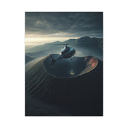 Helicopter Over Volcano Crater Wall Art & Canvas Prints