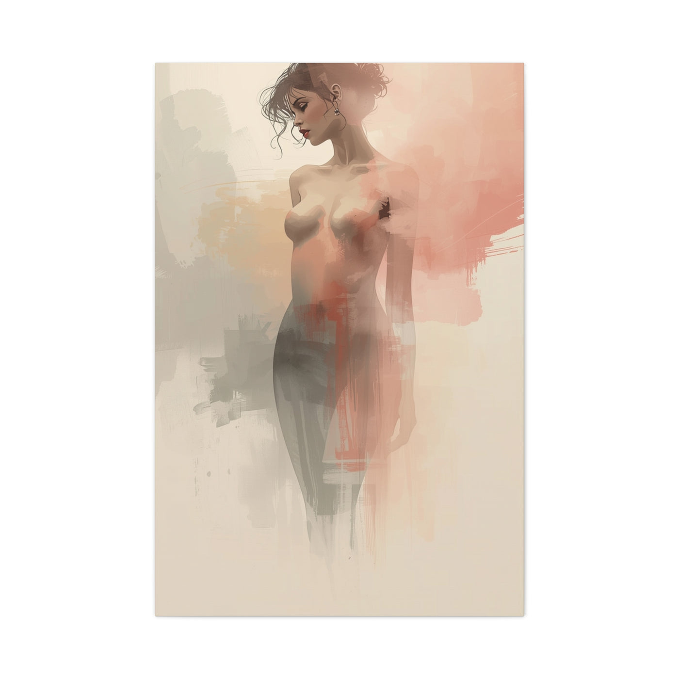 Soft Abstract Nude Silhouette Wall Art & Canvas Print