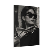 High-Fashion Sunglasses Portrait Wall Art & Canvas Print