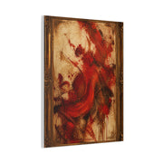 Vintage Framed Red Expressionist Painting Wall Art & Canvas Print