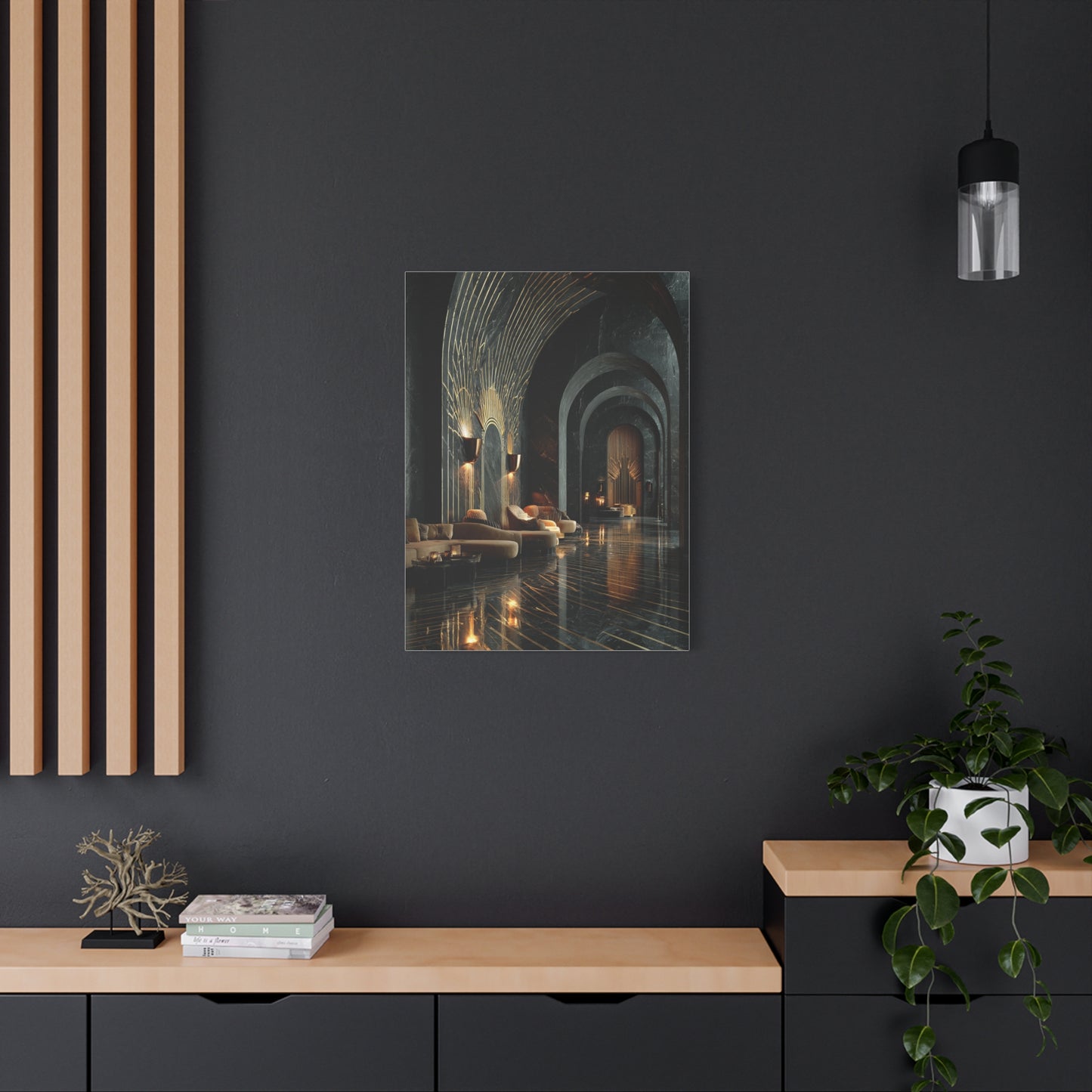 Art Deco Black and Gold Interior Wall Art & Canvas Print