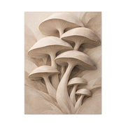 Minimalist Plaster Mushroom Relief Wall Art & Canvas Print