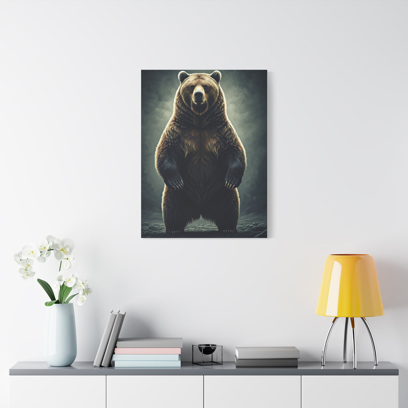 Standing Grizzly Bear Studio Portrait Wall Art & Canvas Prints