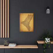 Sepia Gridland Treasure Chart Wall Art & Canvas Prints