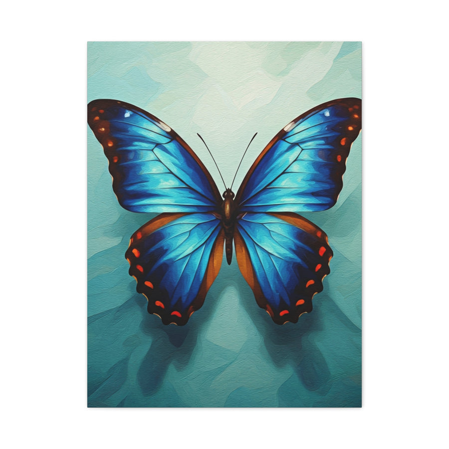 Azure Blue Butterfly Elegance Wall Art & Canvas Prints