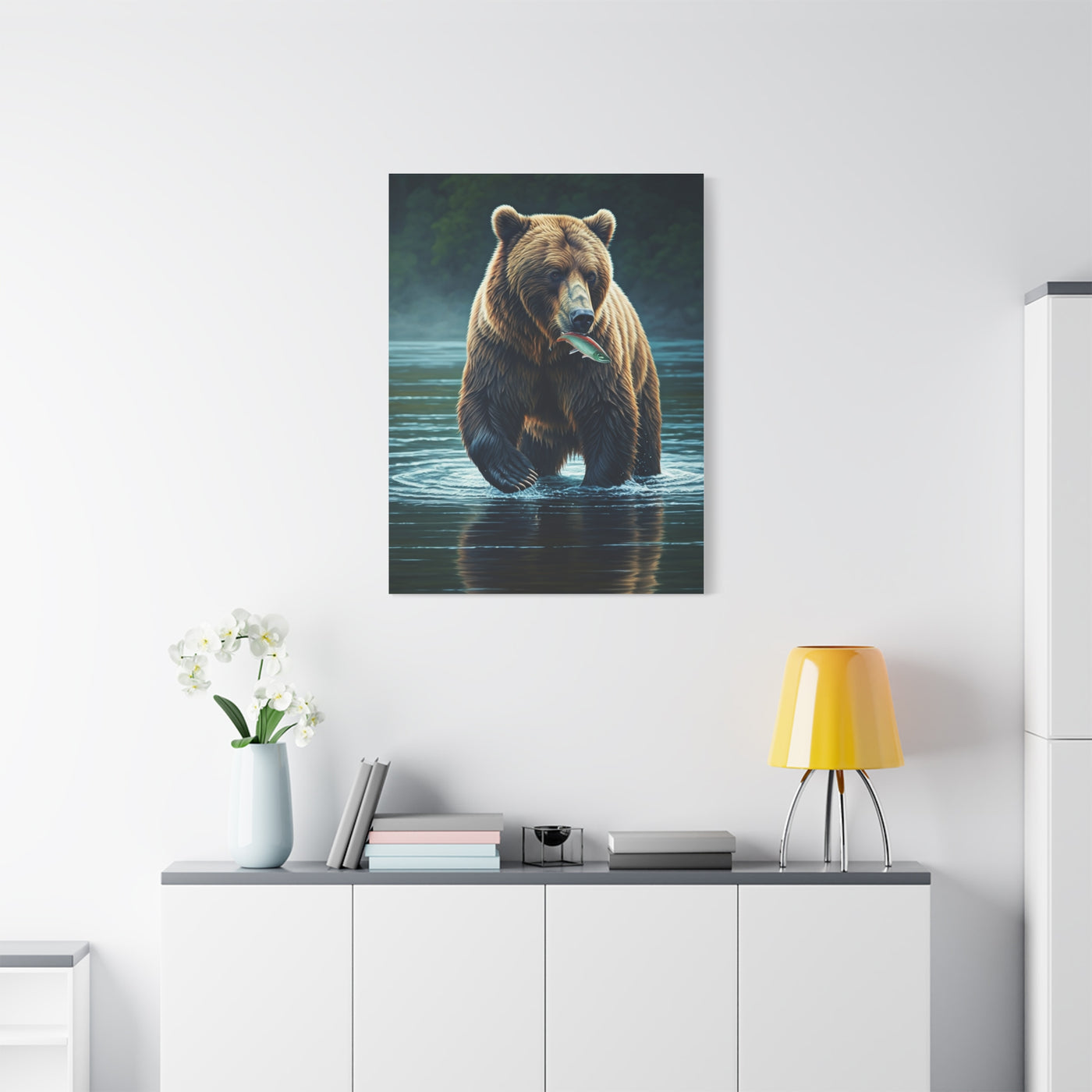Wild Catch Grizzly Bear Wall Art & Canvas Prints