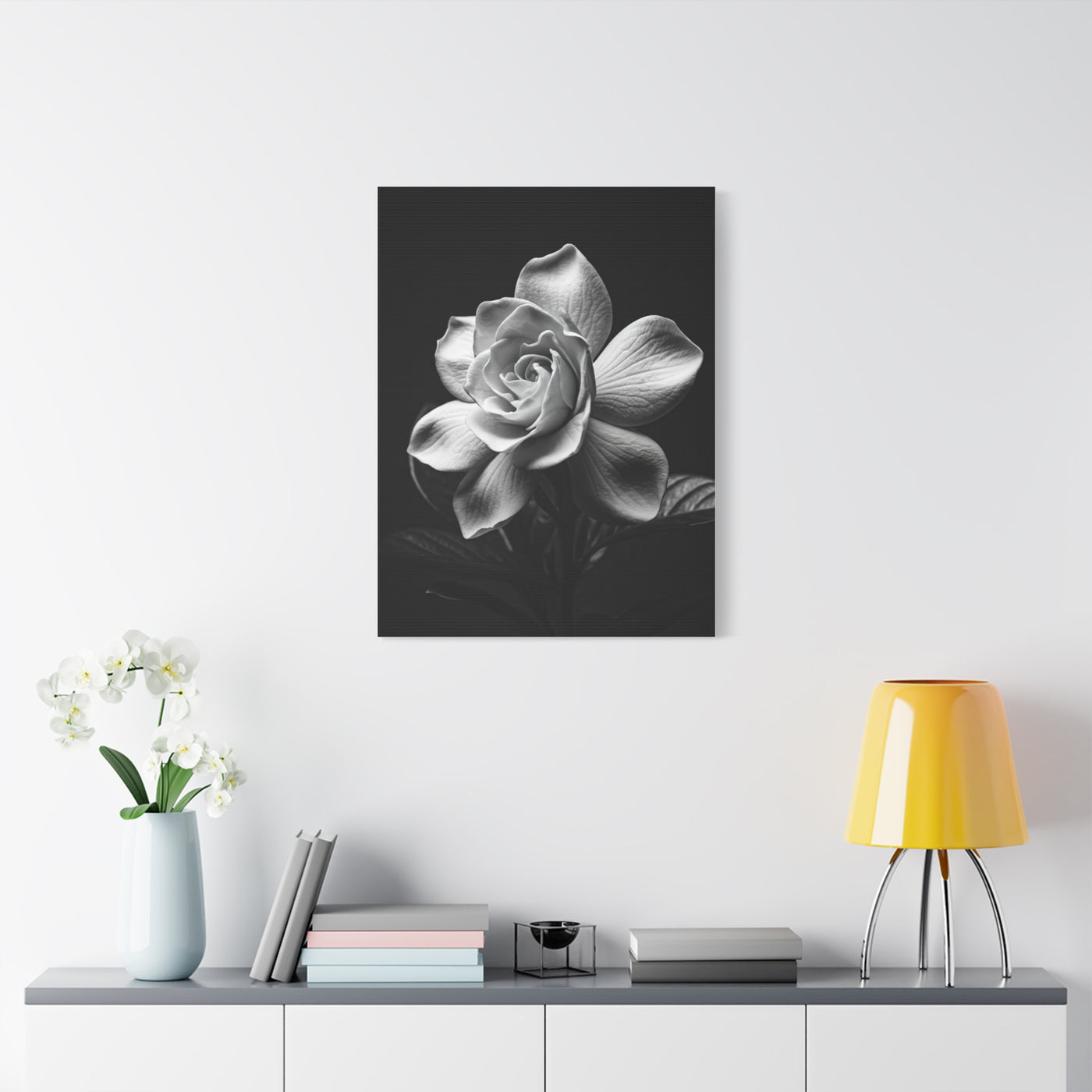 Romantic Garden Rose Monochrome Wall Art & Canvas Prints