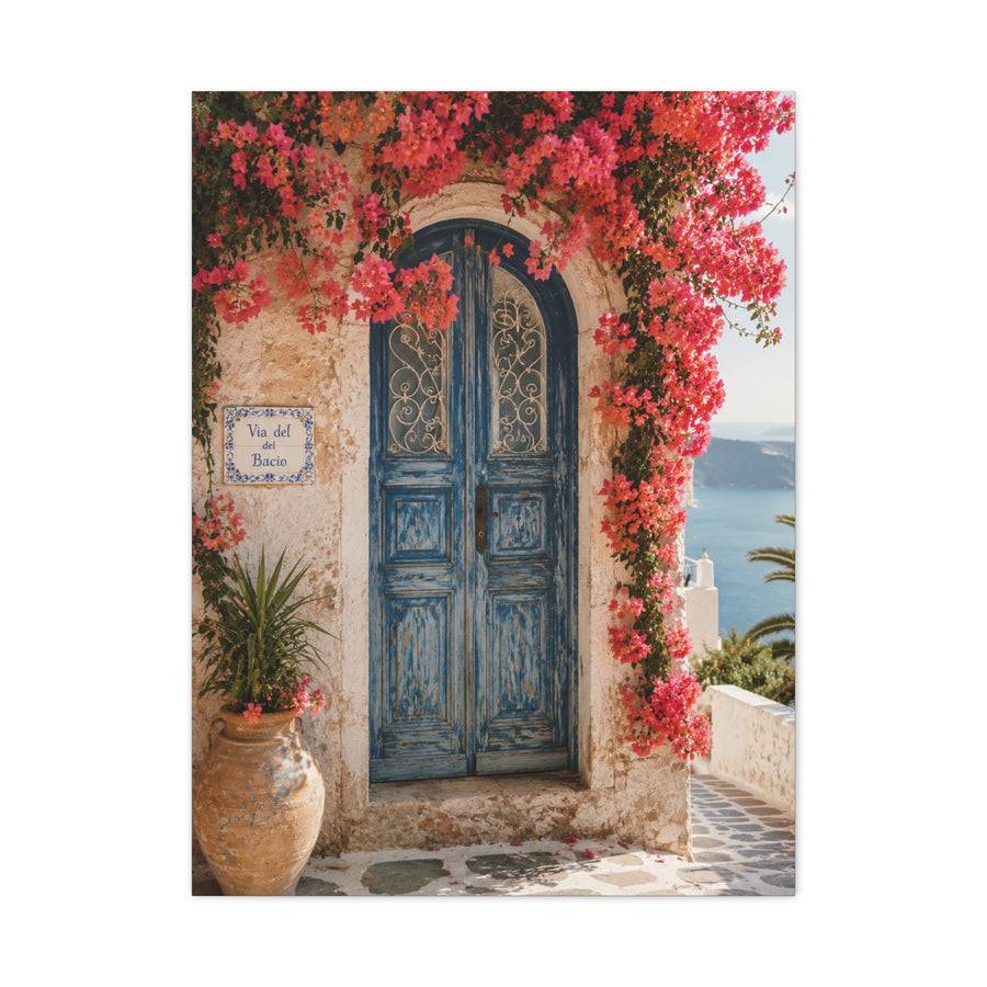 Bougainvillea Arch Mediterranean Door Tropical Wall Art & Canvas Print