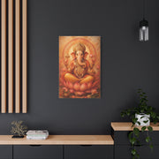 Lord Ganesha Lotus Blessing Wall Art & Canvas Print