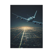 Night Runway Takeoff Journey Wall Art & Canvas Prints