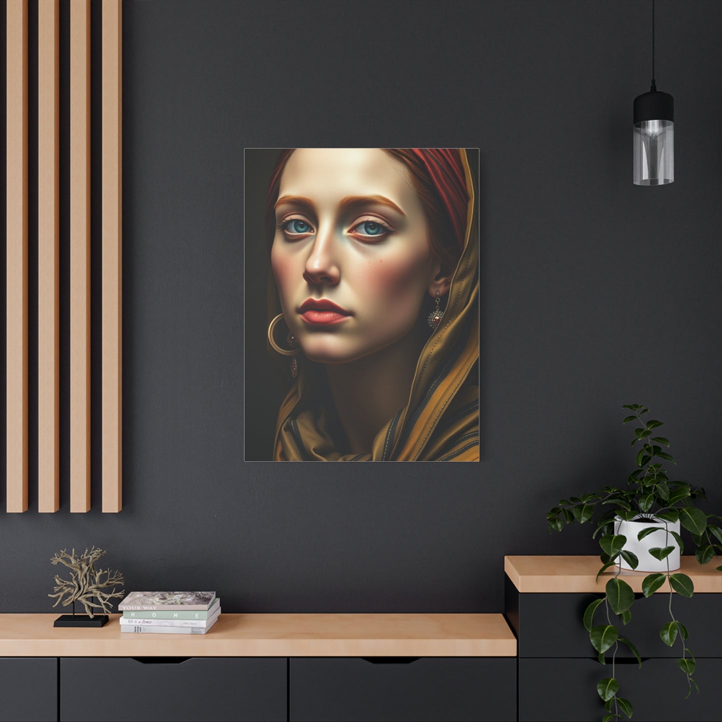 Graceful Contour Canvas Display