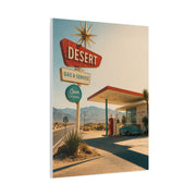 Desert Gas Station Americana Wall Art & Canvas Print
