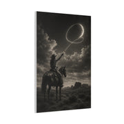 Cowgirl Moon Lasso Silhouette Scene Wall Art & Canvas Print