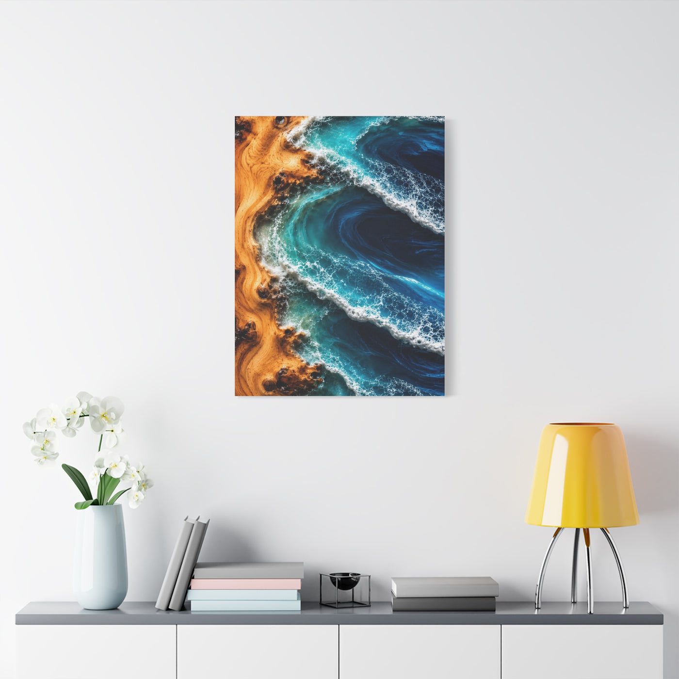 Resin Shoreline Aerial Ocean Art Wall Art & Canvas Print