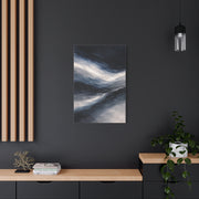 Navy Mist Horizon Abstraction Wall Art & Canvas Print
