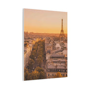 Paris Golden Sunset Skyline Wall Art & Canvas Print